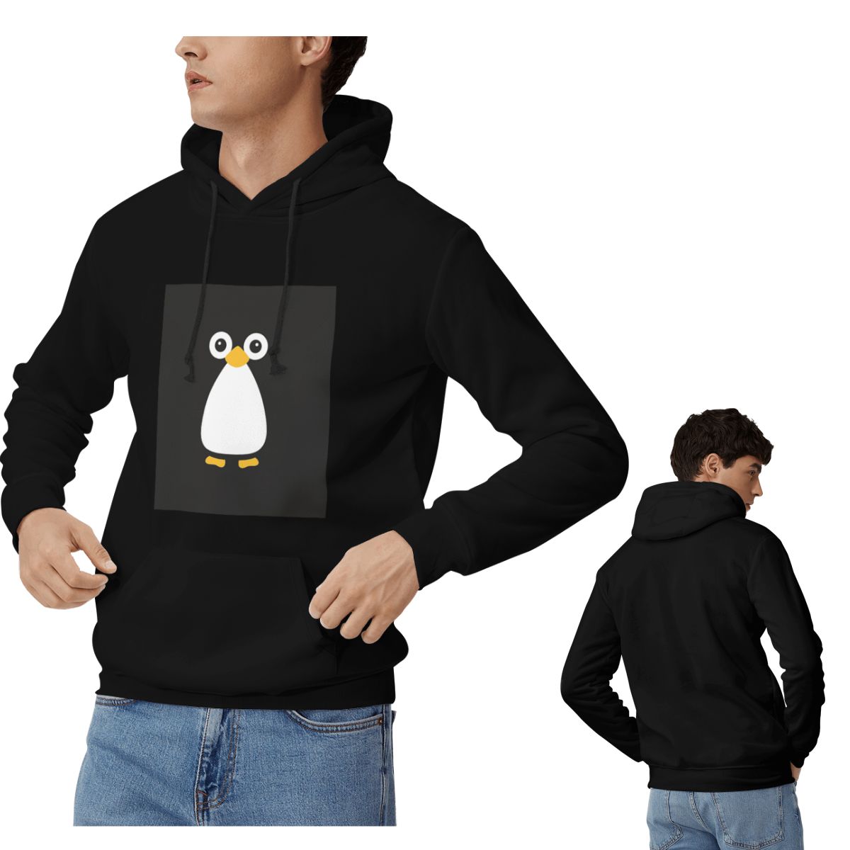 Winter Clothing Vector - Lindo pingüino vectorial sudaderas con capucha