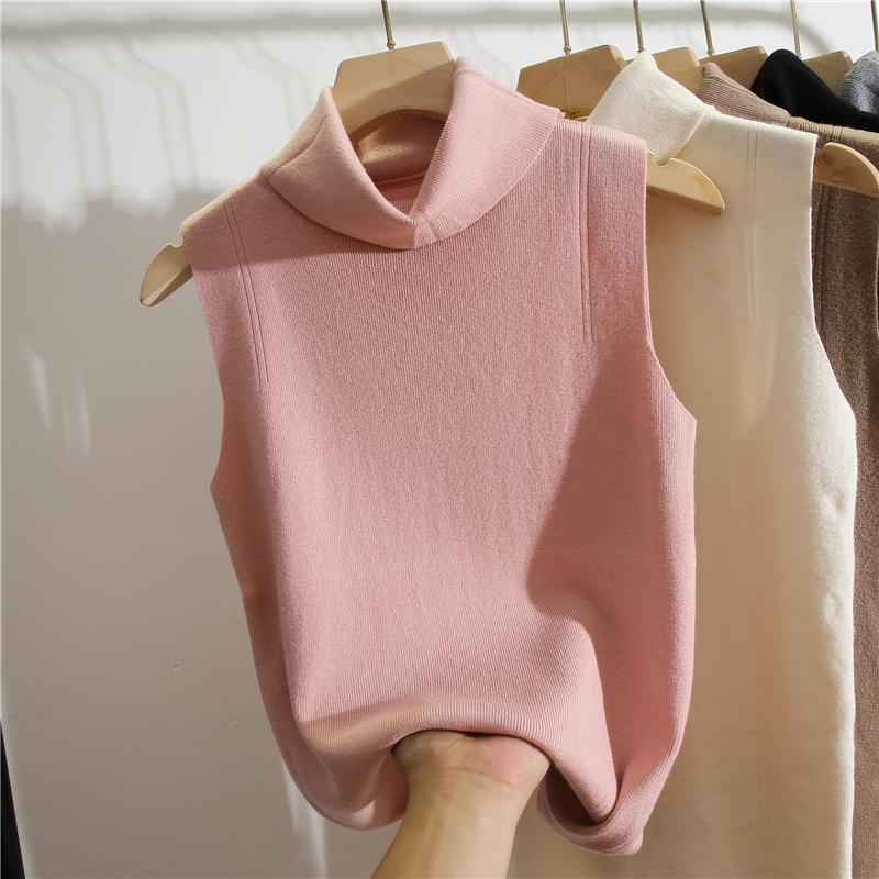 Winter Clothing Essential - Top de punto ajustado sin mangas