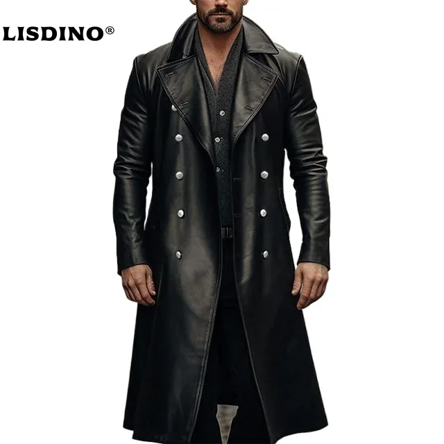 Winter Clothing Gear - Chaqueta De cuero para Hombre, chaqueta