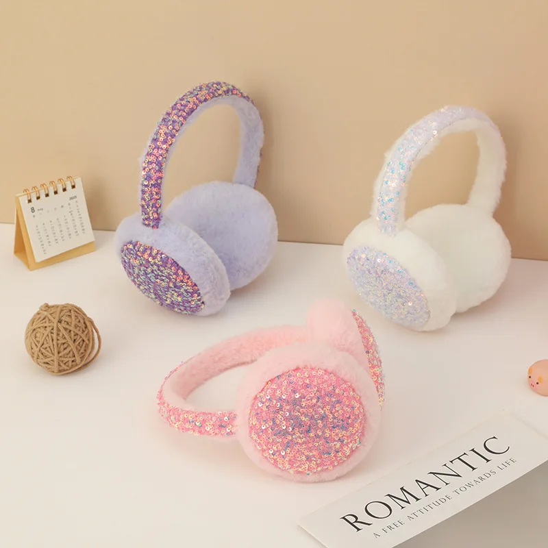 Ear Muff Foldable - Orejeras de mujer coreanas con purpurina
