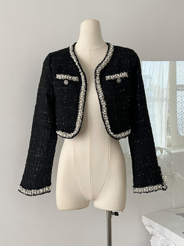 Wool Blend Coat - Chaqueta corta para mujer, abrigo +