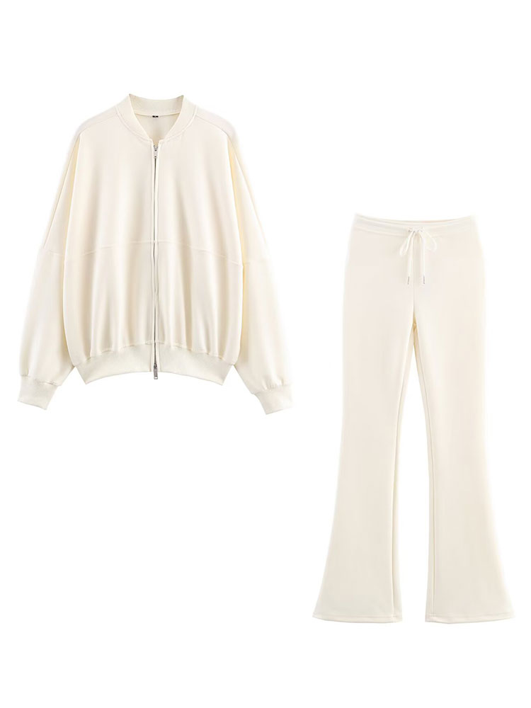 Winter Clothing Matching - HH, conjuntos de pantalones acampanados lisos