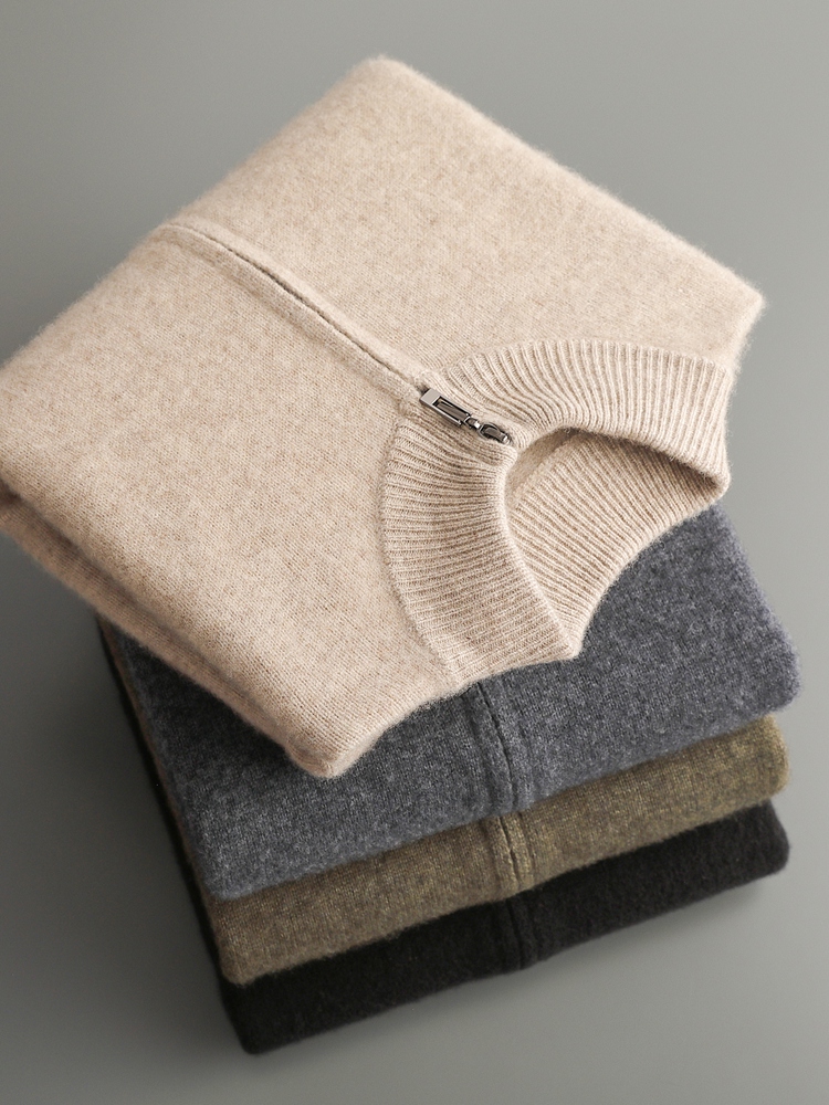 Wool Blend Coat - 100% de lana merina para hombre,