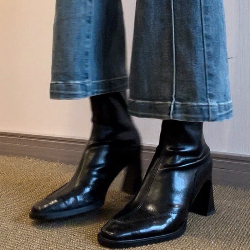 Winter Clothing Women'S - Botines de tacón alto para mujer,