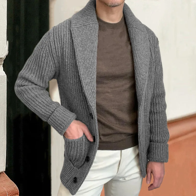 Suéteres para hombre, cárdigan - Wool Blend Coat reseña y precio