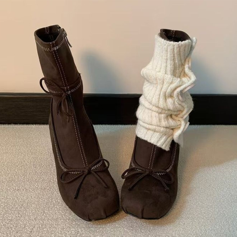 Botas de tacón alto con lazo p - Winter Clothing Women'S reseña y precio