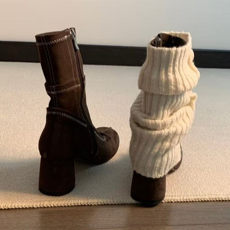 Botas de tacón alto con lazo p - Winter Clothing Women'S reseña y precio