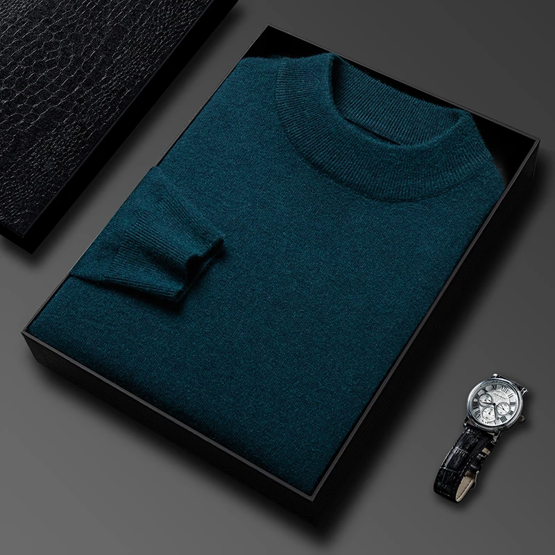Suéter de punto de medio cuell - Winter Clothing Brands reseña y precio