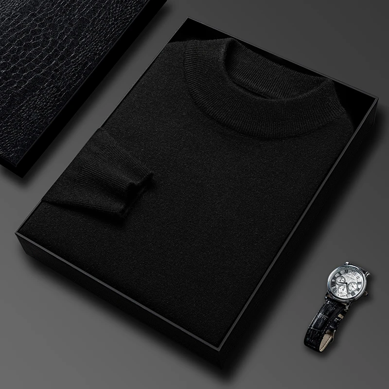 Suéter de punto de medio cuell - Winter Clothing Brands reseña y precio