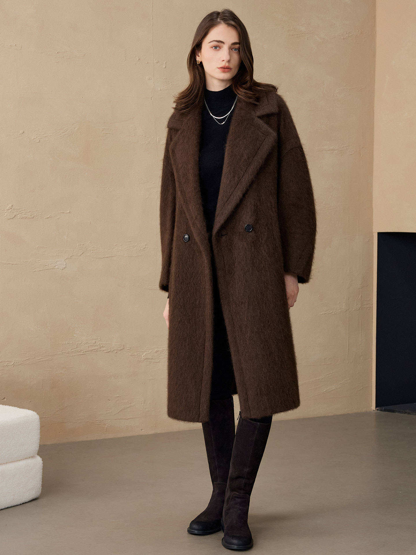 Blazer de Mujer Allingentle, C - Wool Blend Coat reseña y precio