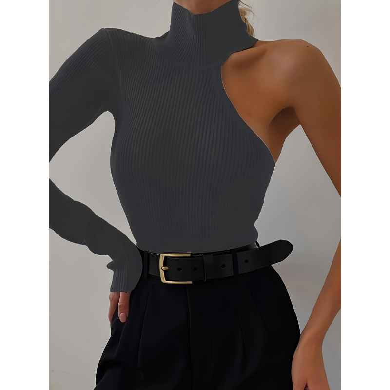 Body de punto acanalado asimét - Winter Clothing Women'S reseña y precio