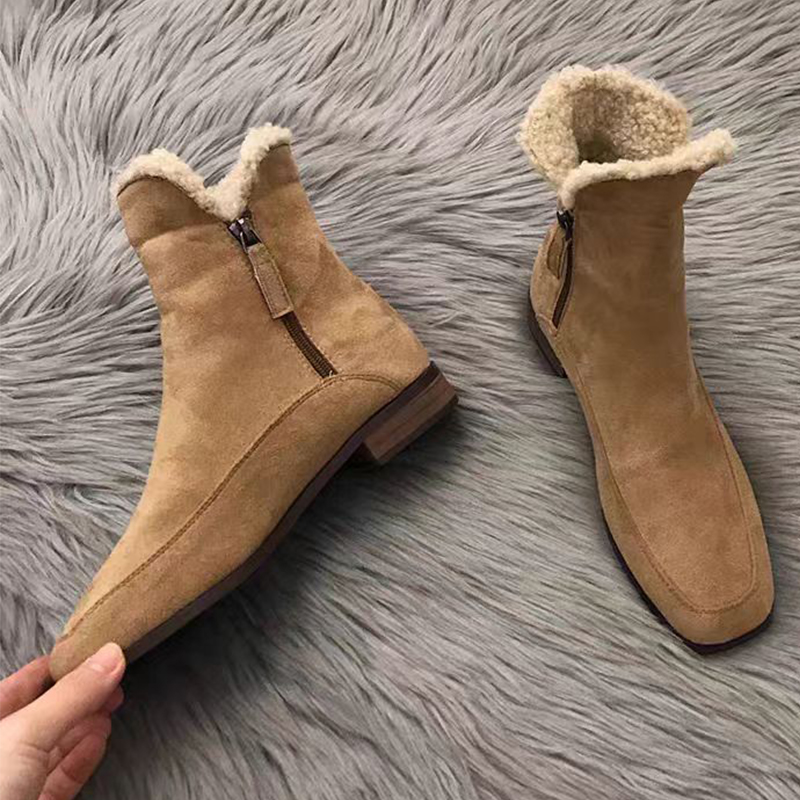 Botas de tobillo de piel nueva - Winter Clothing Women'S reseña y precio