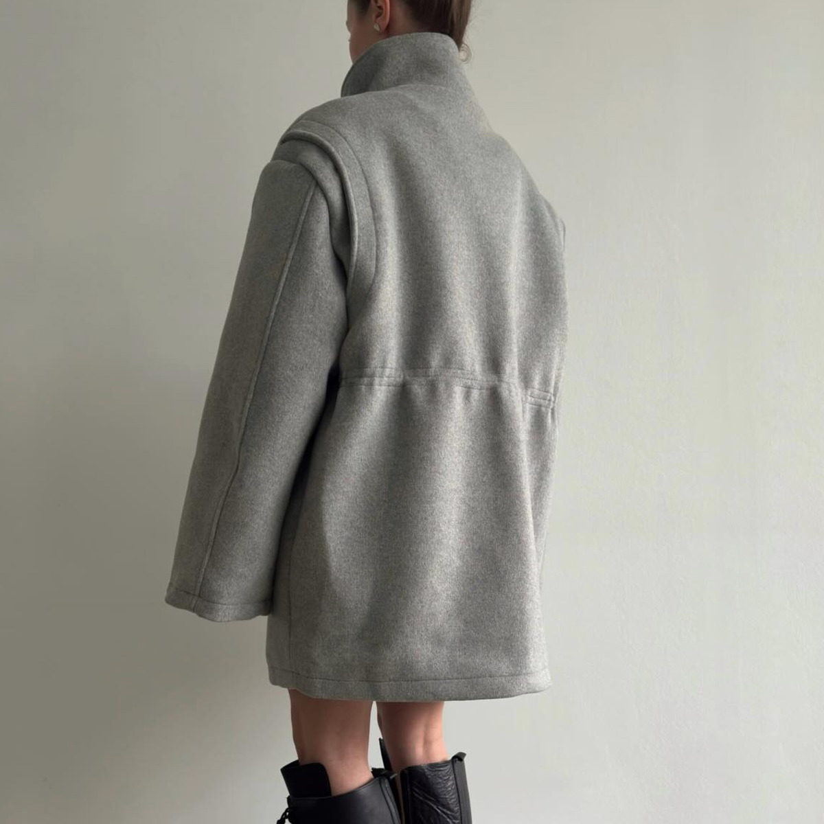 Abrigo utilitario de mezcla de - Wool Blend Coat reseña y precio