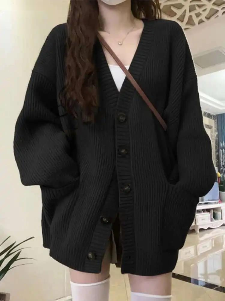 Cárdigan holgado de manga larg - Wool Blend Coat reseña y precio